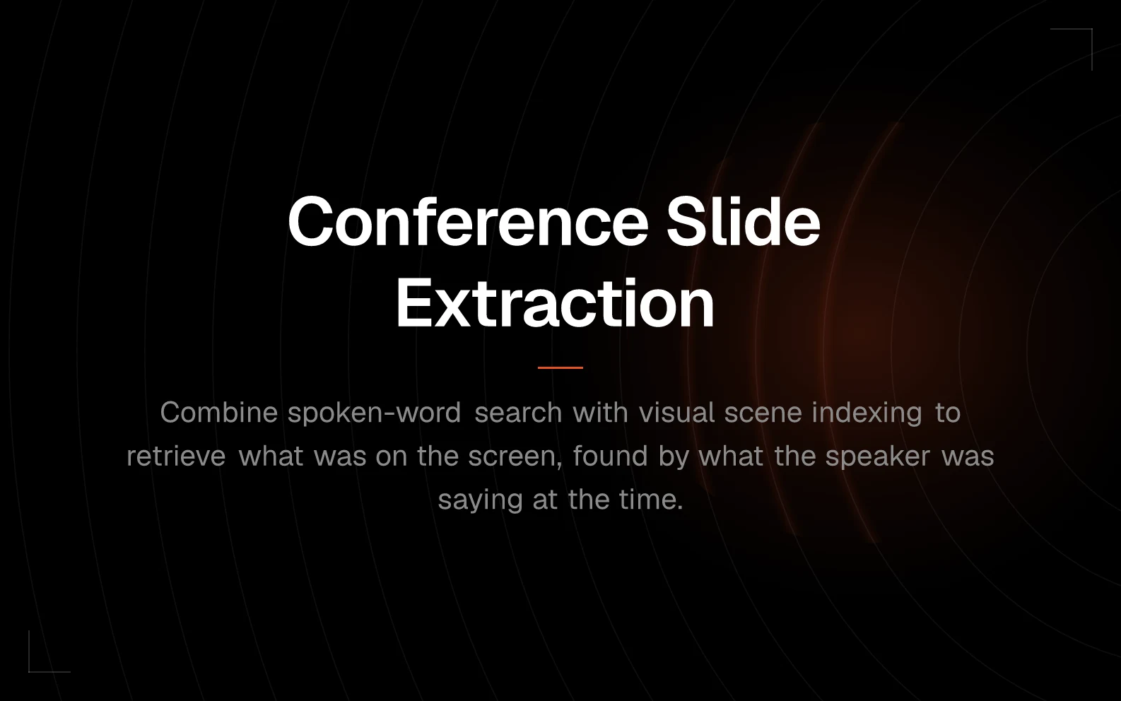 Conference slide extraction with VideoDB