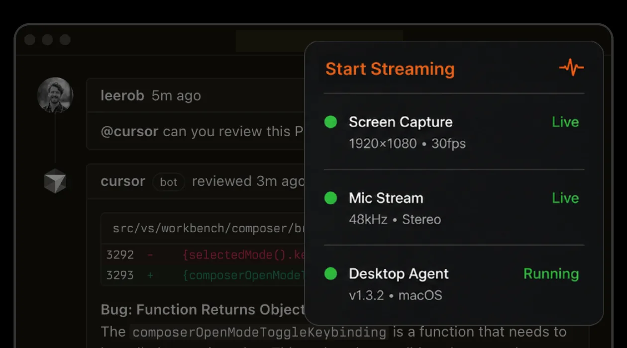 A desktop agent watching the screen alongside the user.
