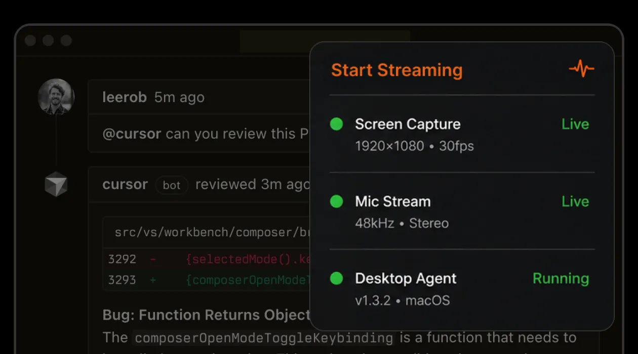 Desktop agents watching the screen alongside the user.